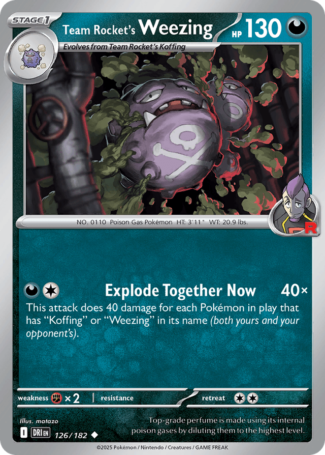 Team Rocket's Weezing SV10-126