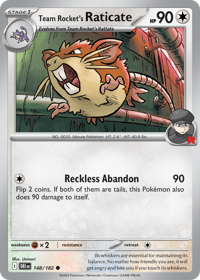 Team Rocket's Raticate SV10-148