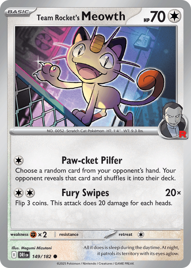 Team Rocket's Meowth SV10-149