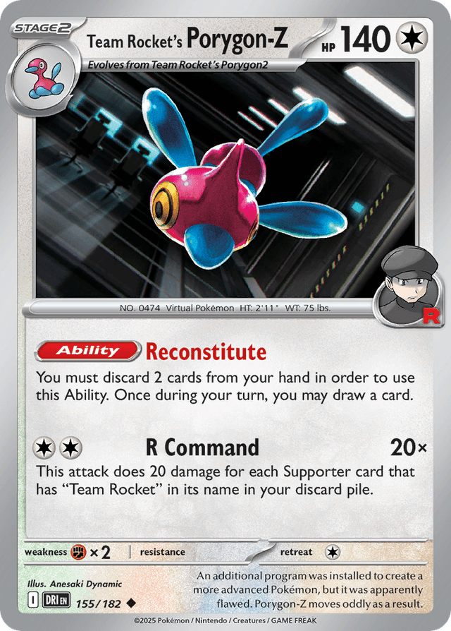Team Rocket's Porygon-Z SV10-155