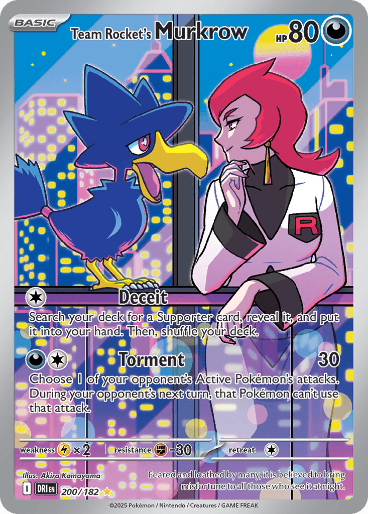 Team Rocket's Murkrow SV10-200