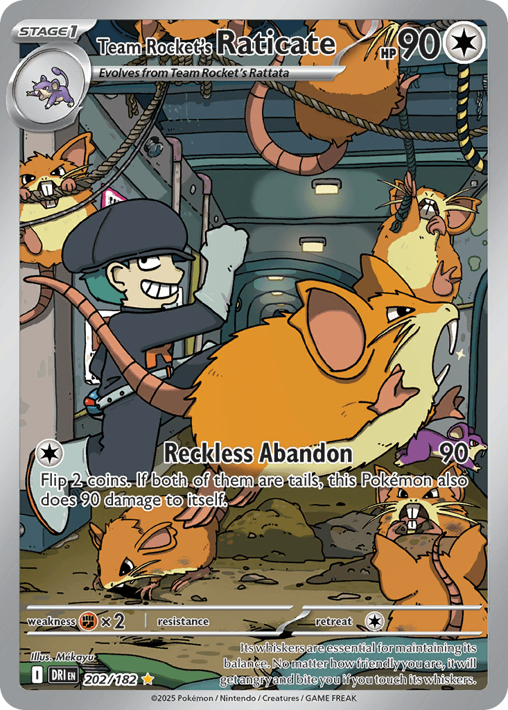 Team Rocket's Raticate SV10-202