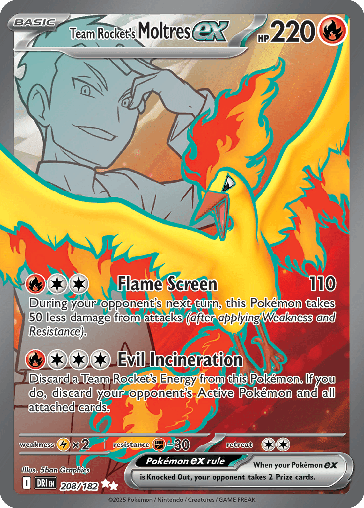 Team Rocket's Moltres ex SV10-208