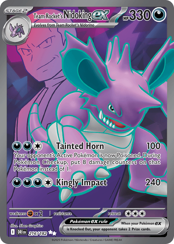 Team Rocket's Nidoking ex SV10-216