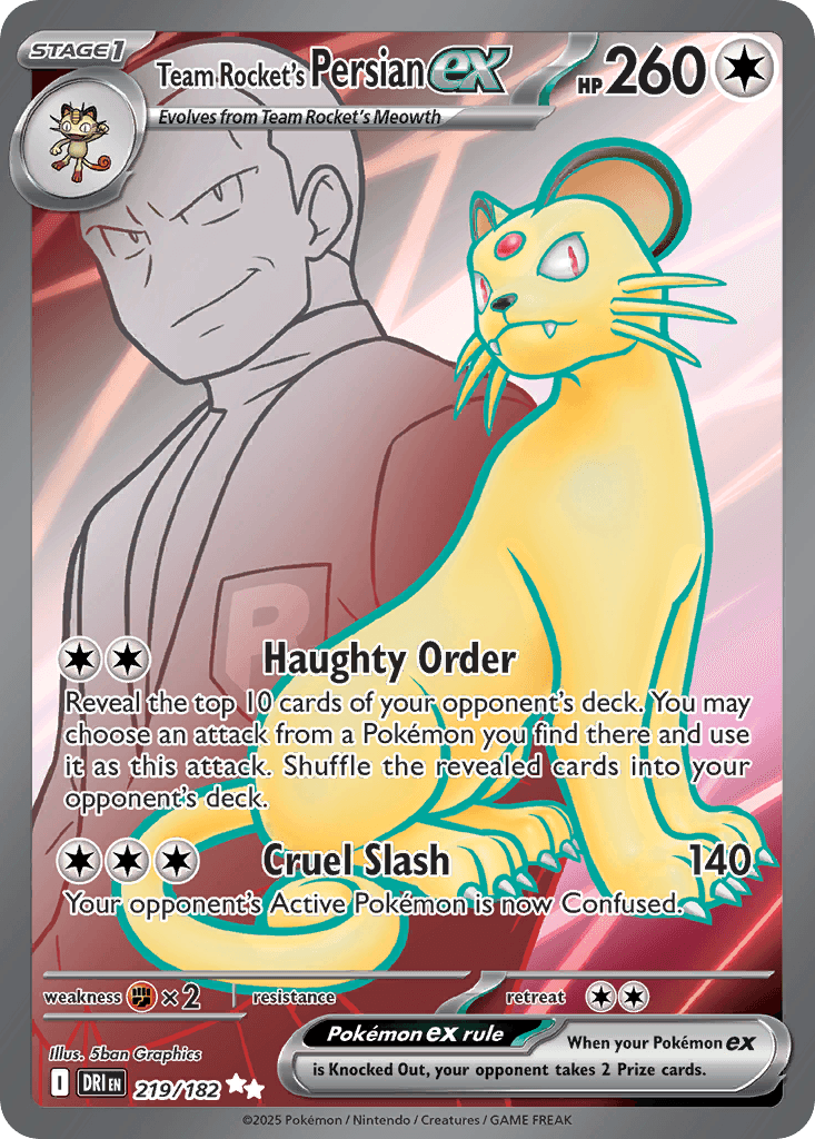 Team Rocket's Persian ex SV10-219
