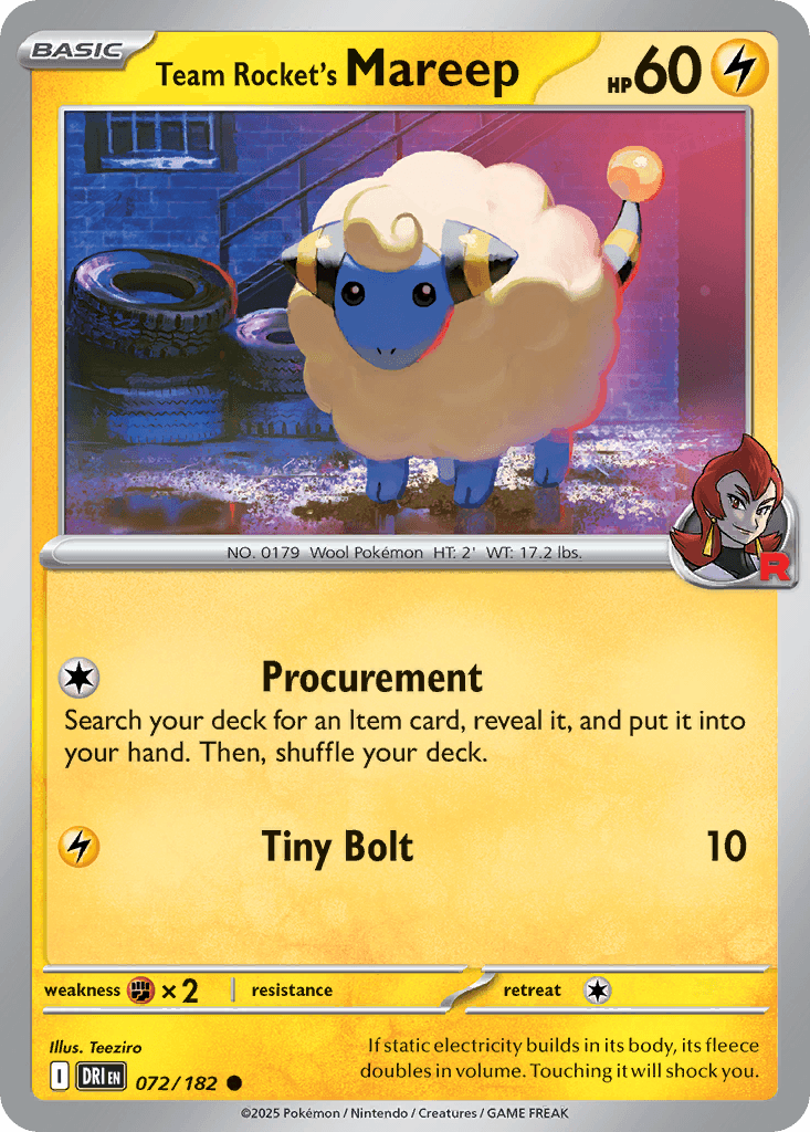 Team Rocket's Mareep SV10-72