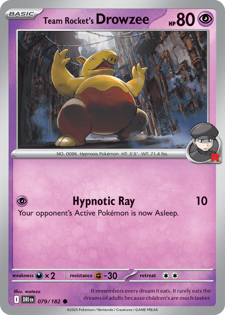 Team Rocket's Drowzee SV10-79