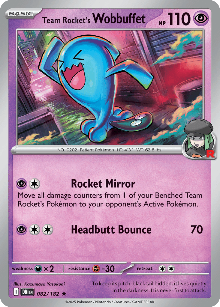 Team Rocket's Wobbuffet SV10-82