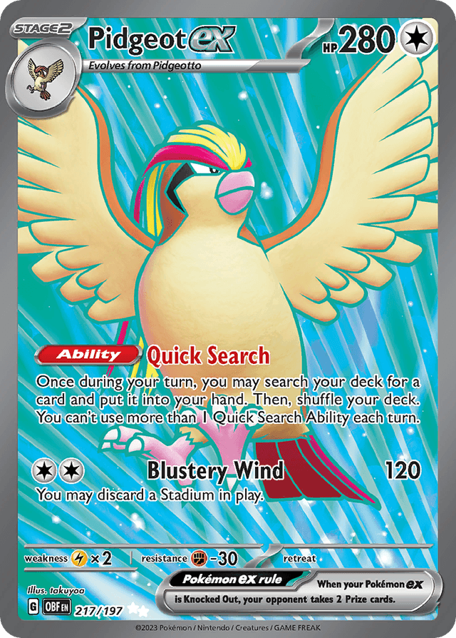 Pidgeot ex SV3-217