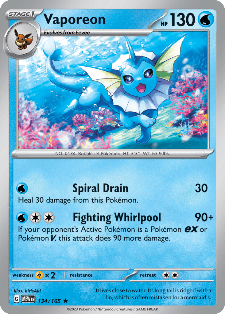 Vaporeon SV3PT5-134