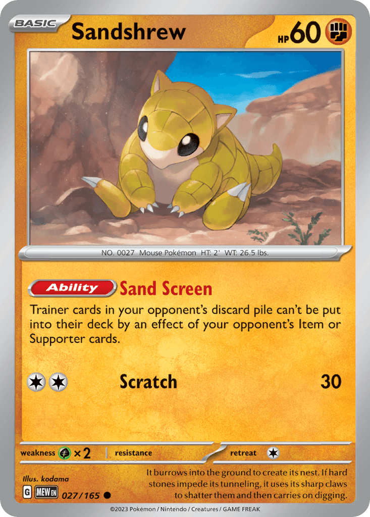 Sandshrew SV3PT5-27