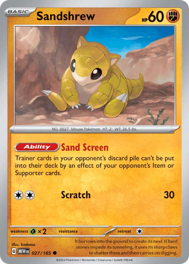 Sandshrew SV3PT5-27