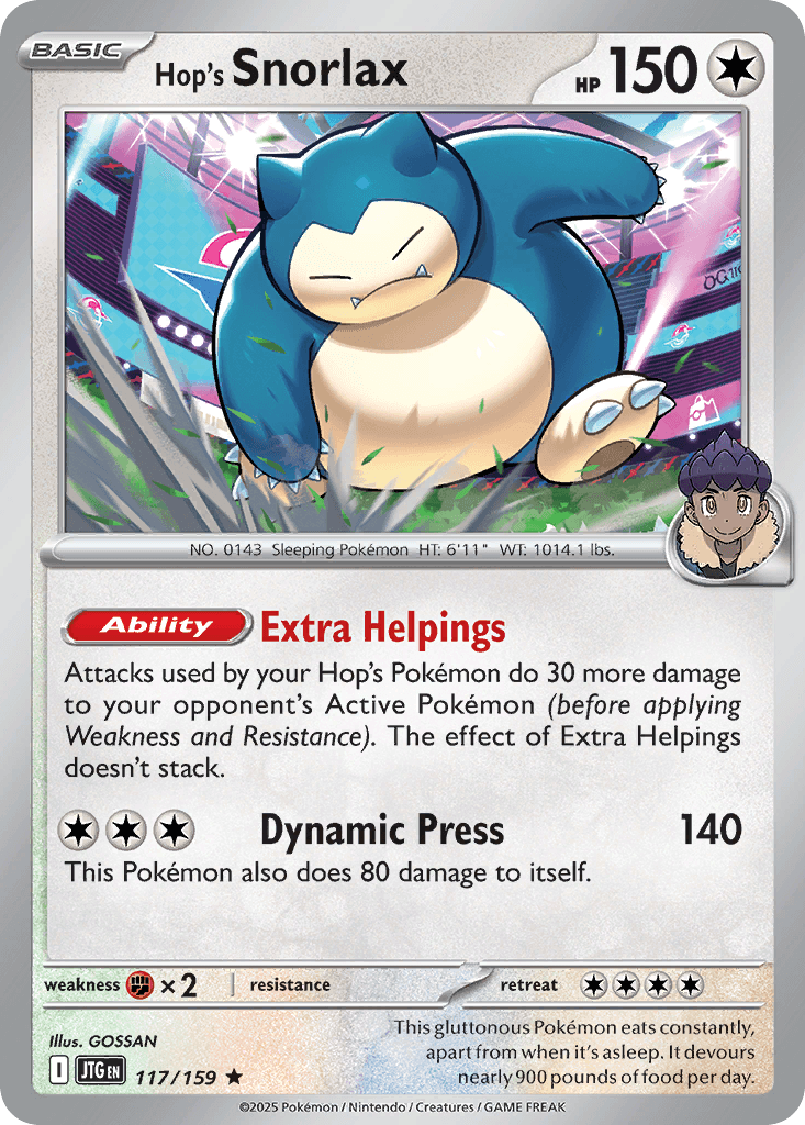 Hop's Snorlax SV9-117