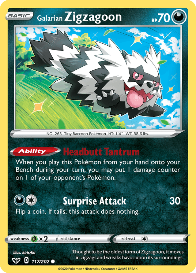 Galarian Zigzagoon SWSH1-117
