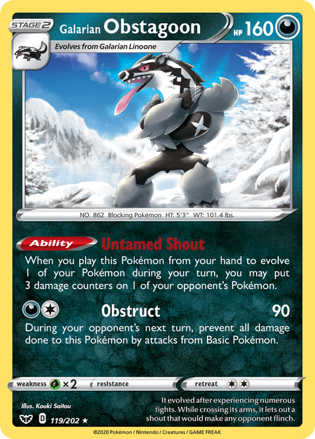 Galarian Obstagoon SWSH1-119