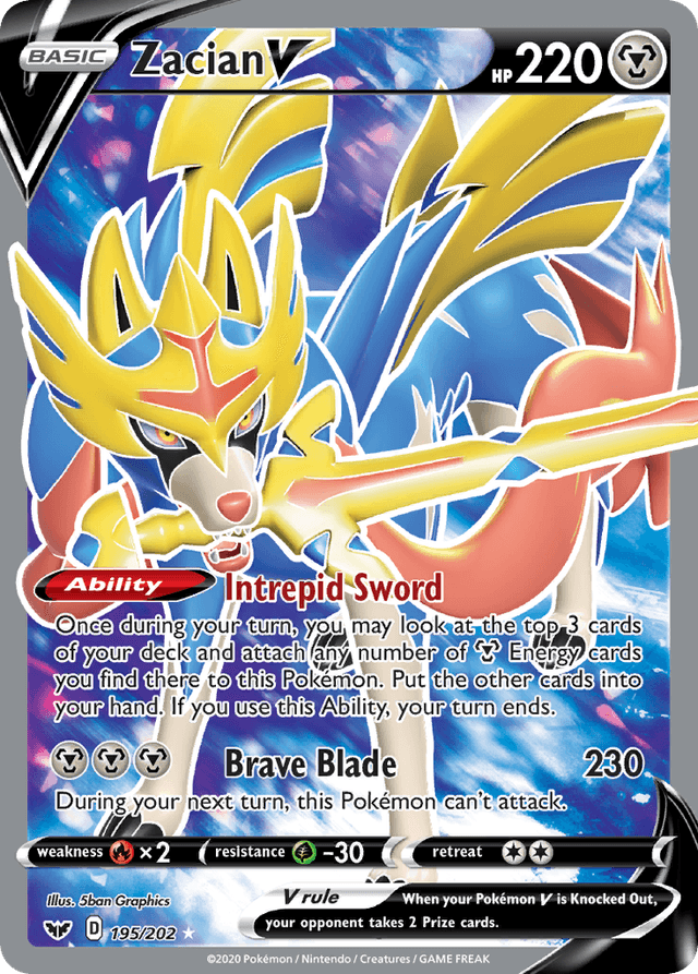 Zacian V SWSH1-195