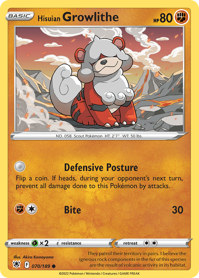 Hisuian Growlithe SWSH10-70