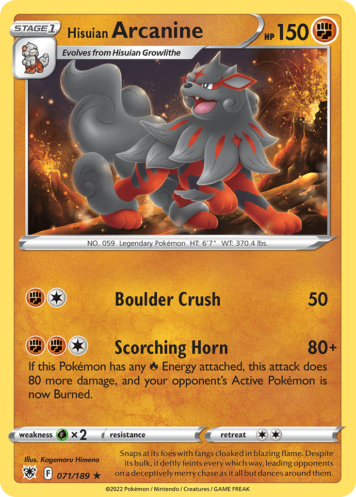 Hisuian Arcanine SWSH10-71