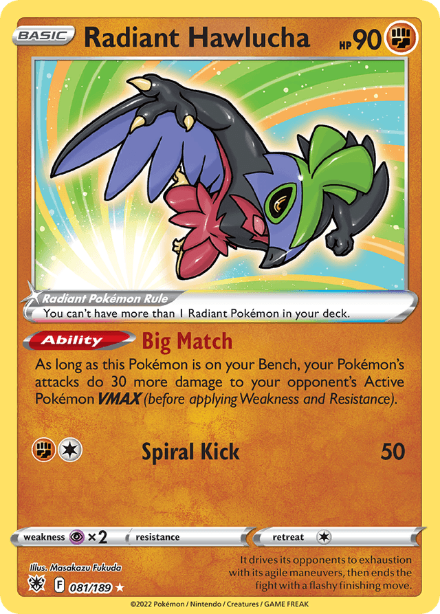 Radiant Hawlucha SWSH10-81
