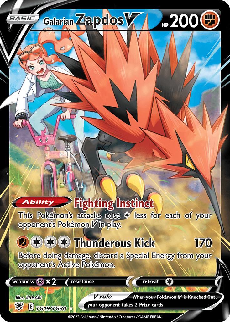 Galarian Zapdos V SWSH10TG-TG19