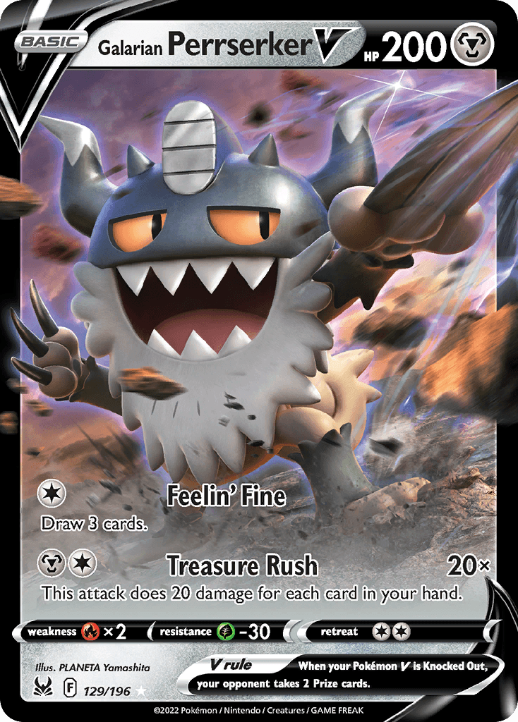 Galarian Perrserker V SWSH11-129