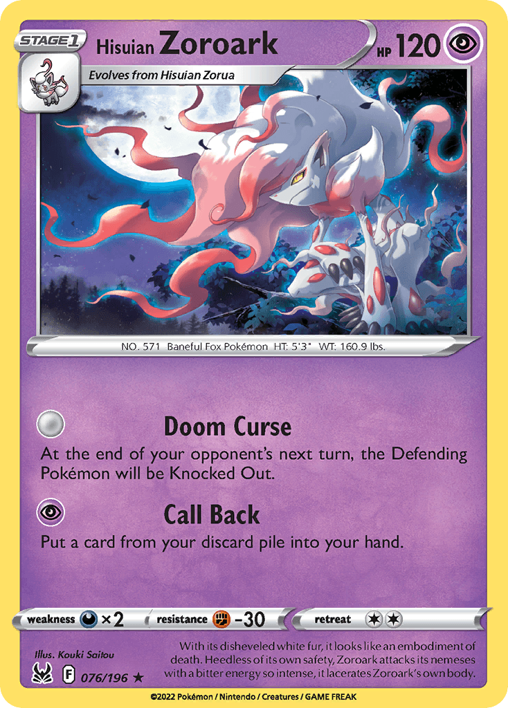 Hisuian Zoroark SWSH11-76