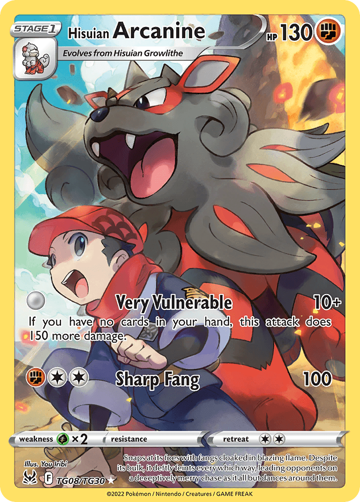 Hisuian Arcanine SWSH11TG-TG08