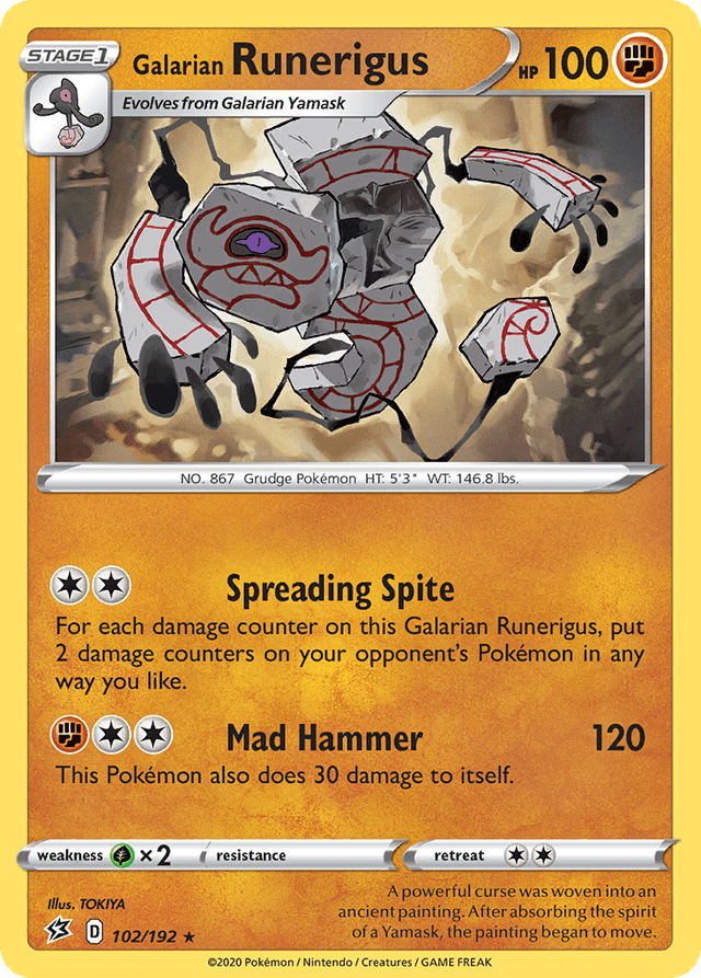 Galarian Runerigus SWSH2-102