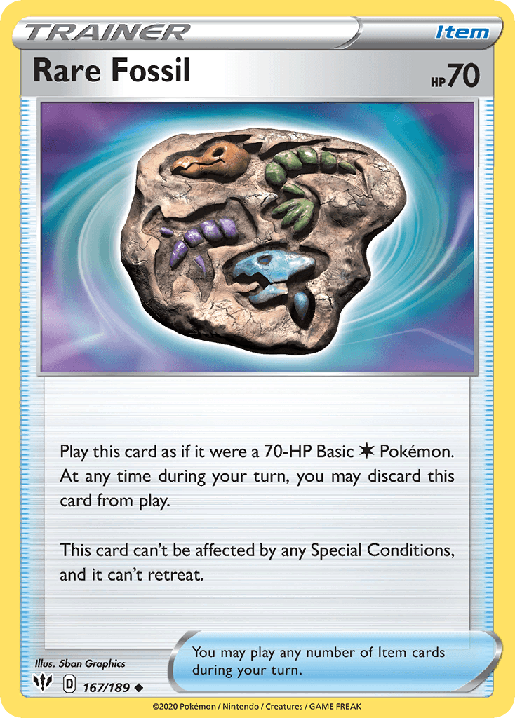 Rare Fossil SWSH3-167
