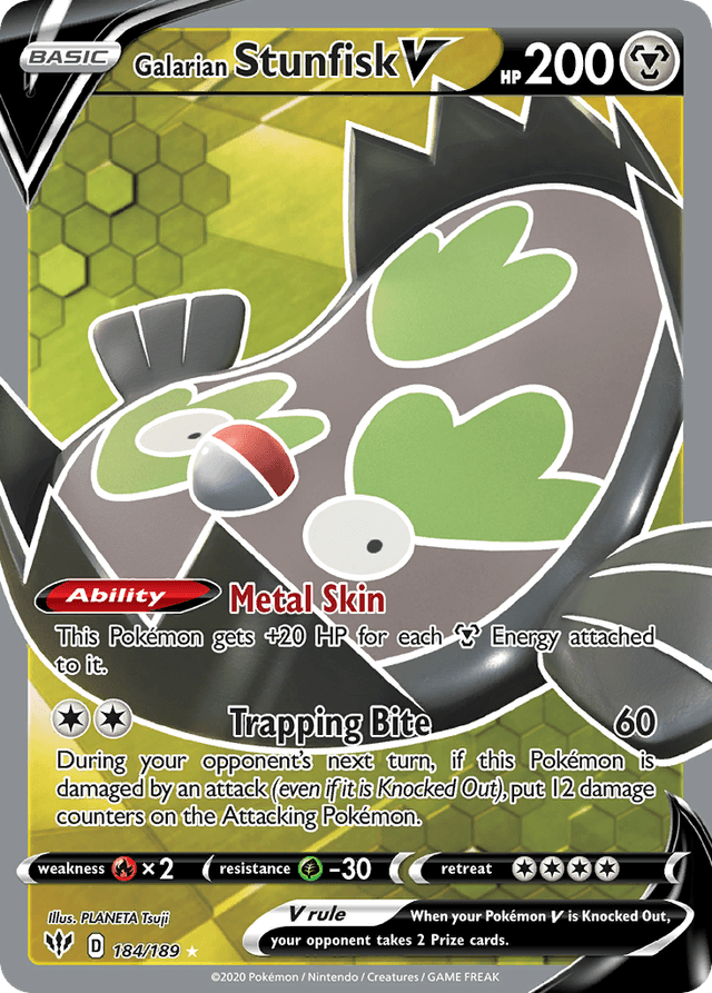Galarian Stunfisk V SWSH3-184