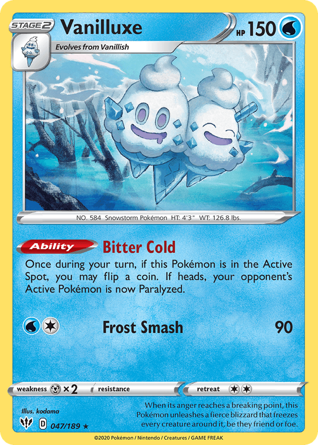 Vanilluxe SWSH3-47