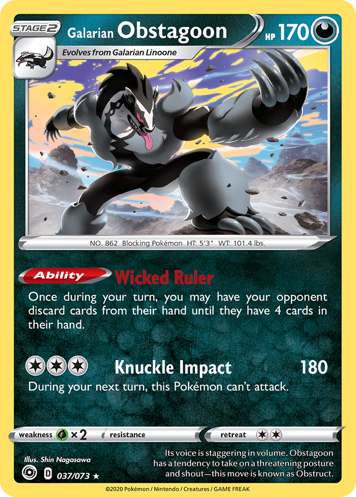 Galarian Obstagoon SWSH35-37
