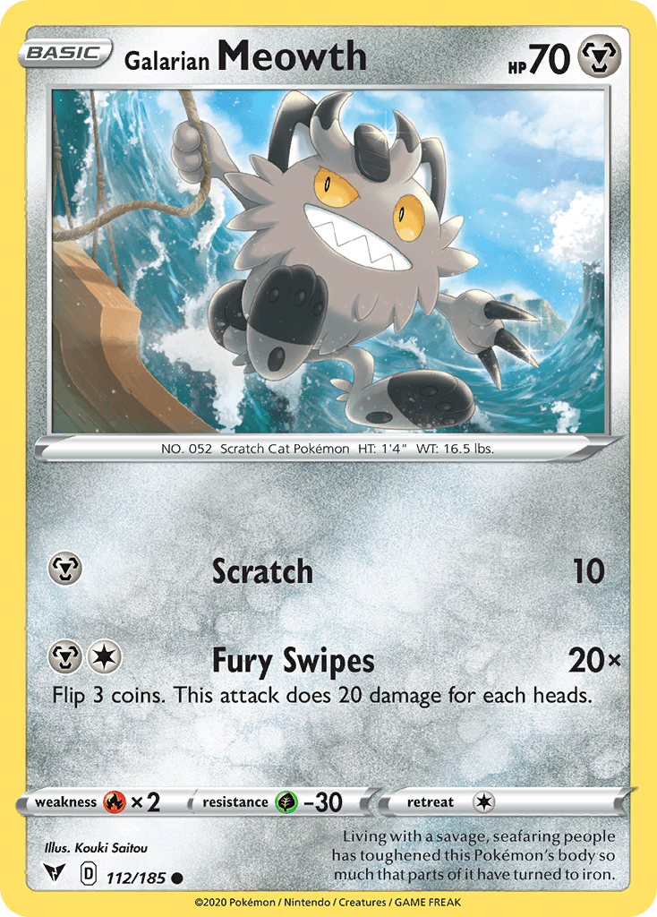 Galarian Meowth SWSH4-112