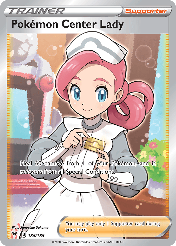 Pokémon Center Lady SWSH4-185