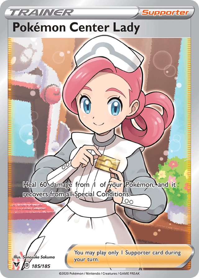 Pokémon Center Lady SWSH4-185