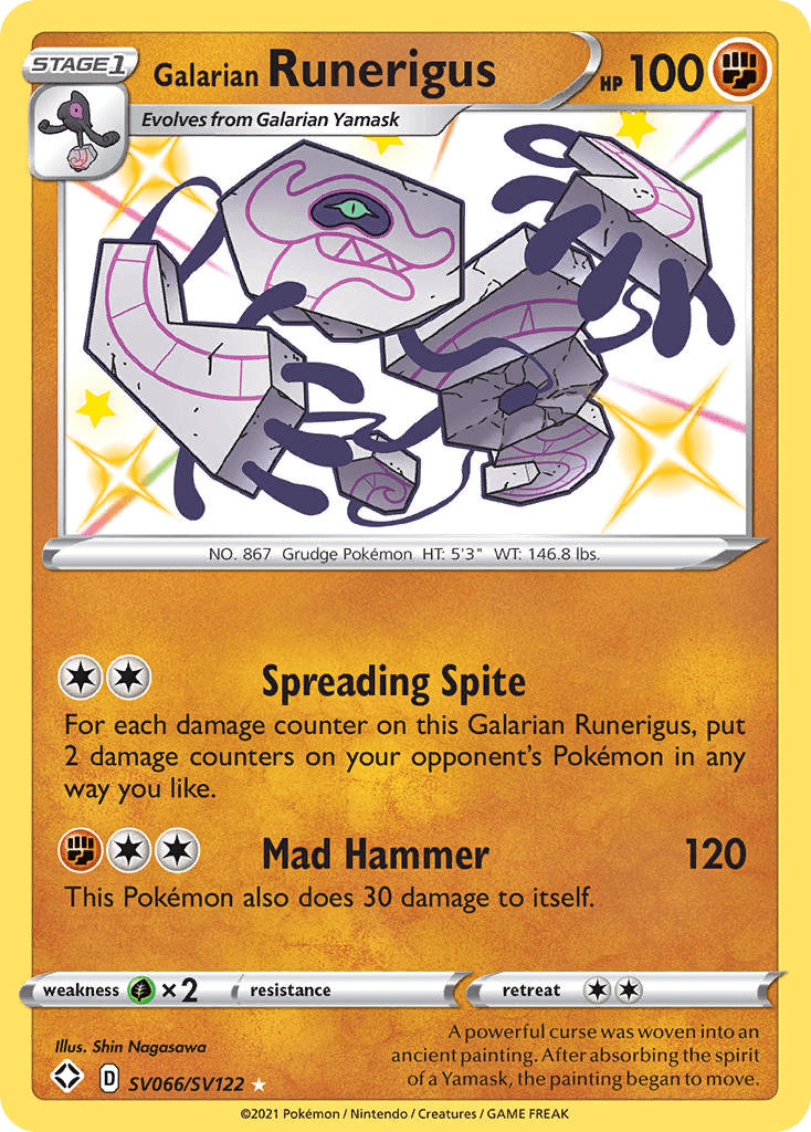Galarian Runerigus SWSH45SV-SV066