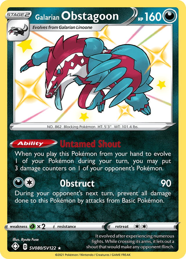 Galarian Obstagoon SWSH45SV-SV080