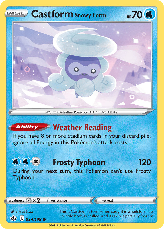 Castform Snowy Form SWSH6-34
