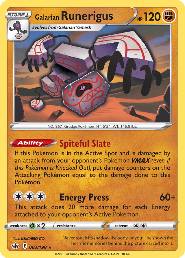 Galarian Runerigus SWSH6-83