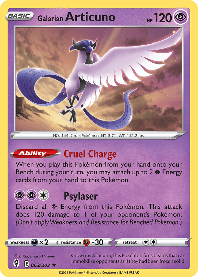 Galarian Articuno SWSH7-63