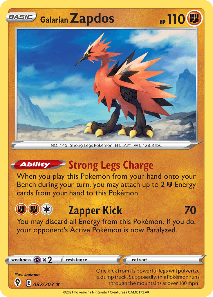 Galarian Zapdos SWSH7-82