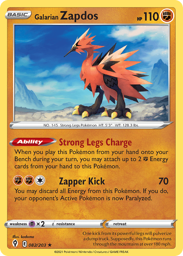 Galarian Zapdos SWSH7-82