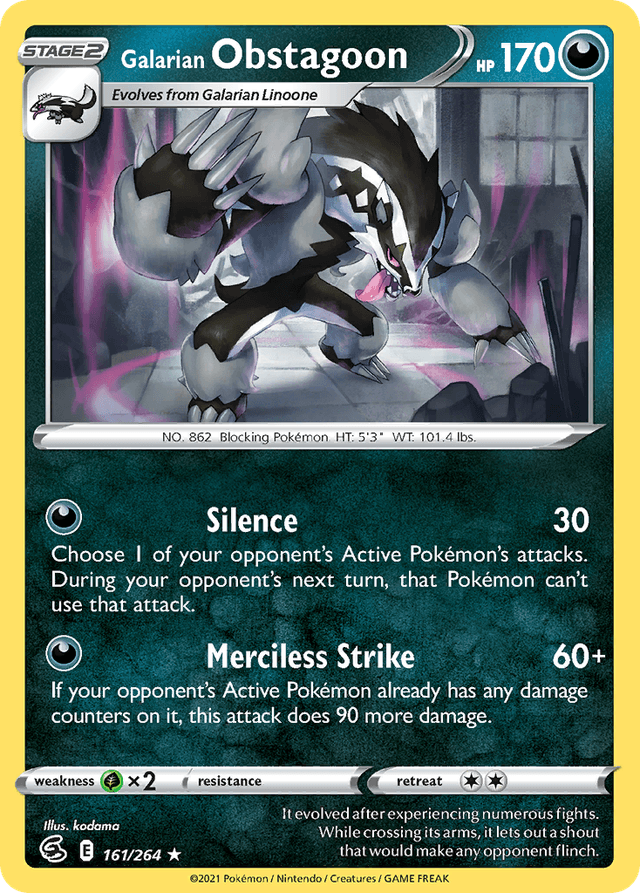 Galarian Obstagoon SWSH8-161