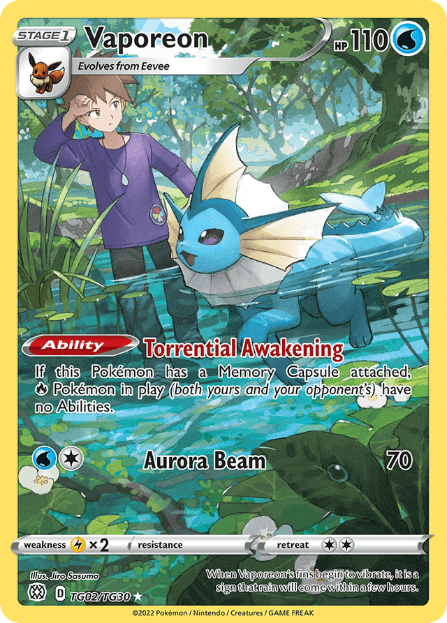 Vaporeon SWSH9TG-TG02