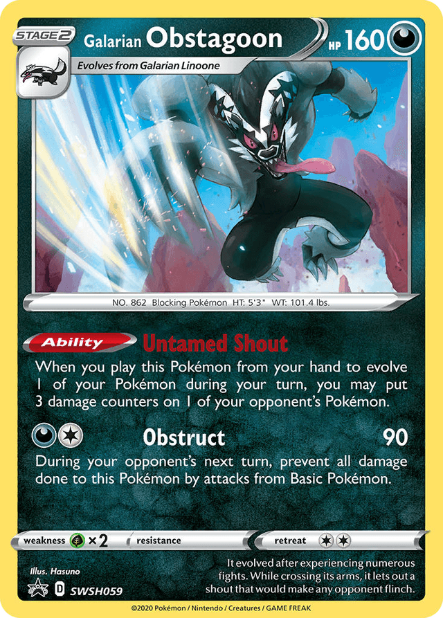Galarian Obstagoon SWSHP-SWSH059