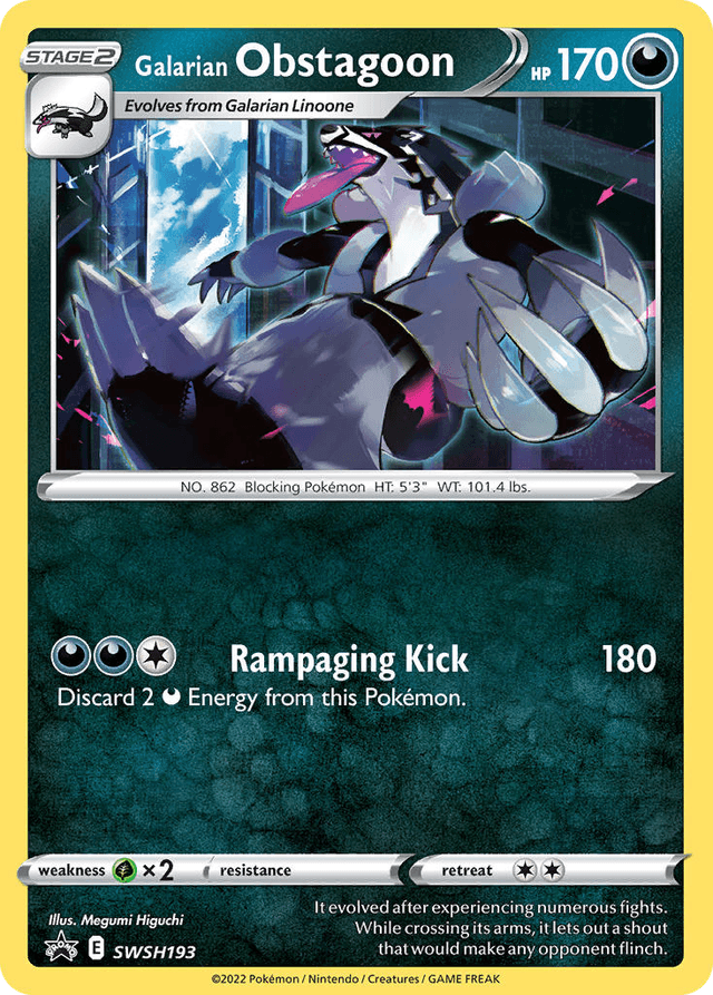 Galarian Obstagoon SWSHP-SWSH193