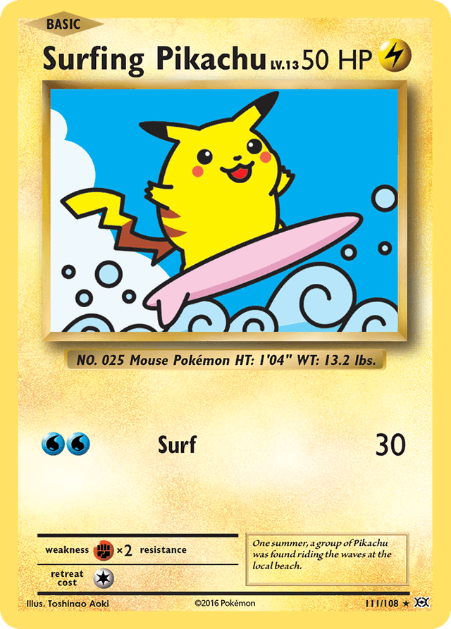 Surfing Pikachu XY12-111