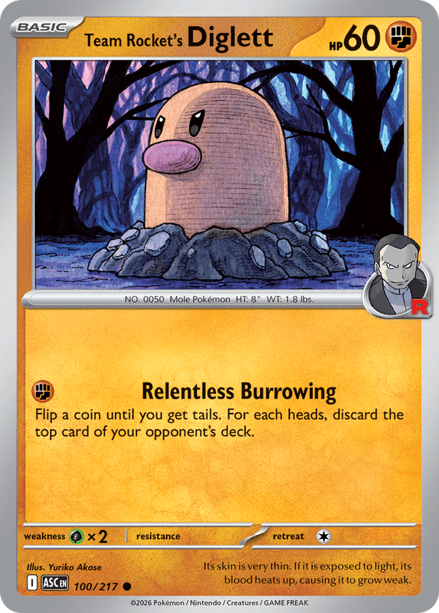 Team Rocket's Diglett ME2PT5-100