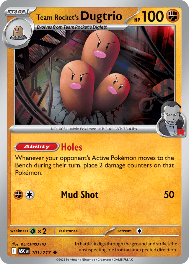 Team Rocket's Dugtrio ME2PT5-101