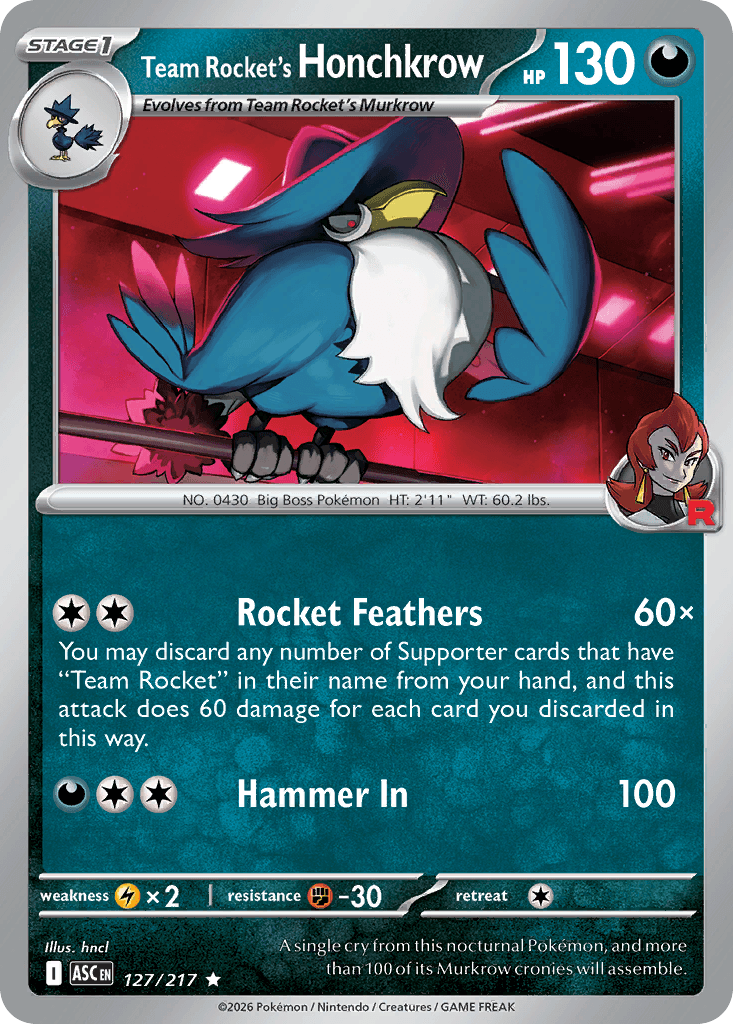 Team Rocket's Honchkrow ME2PT5-127
